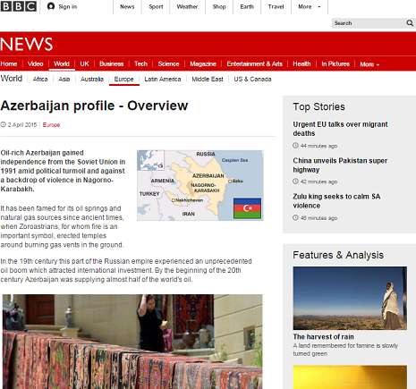 BBC News: `Azerbaijan profile - Overview`